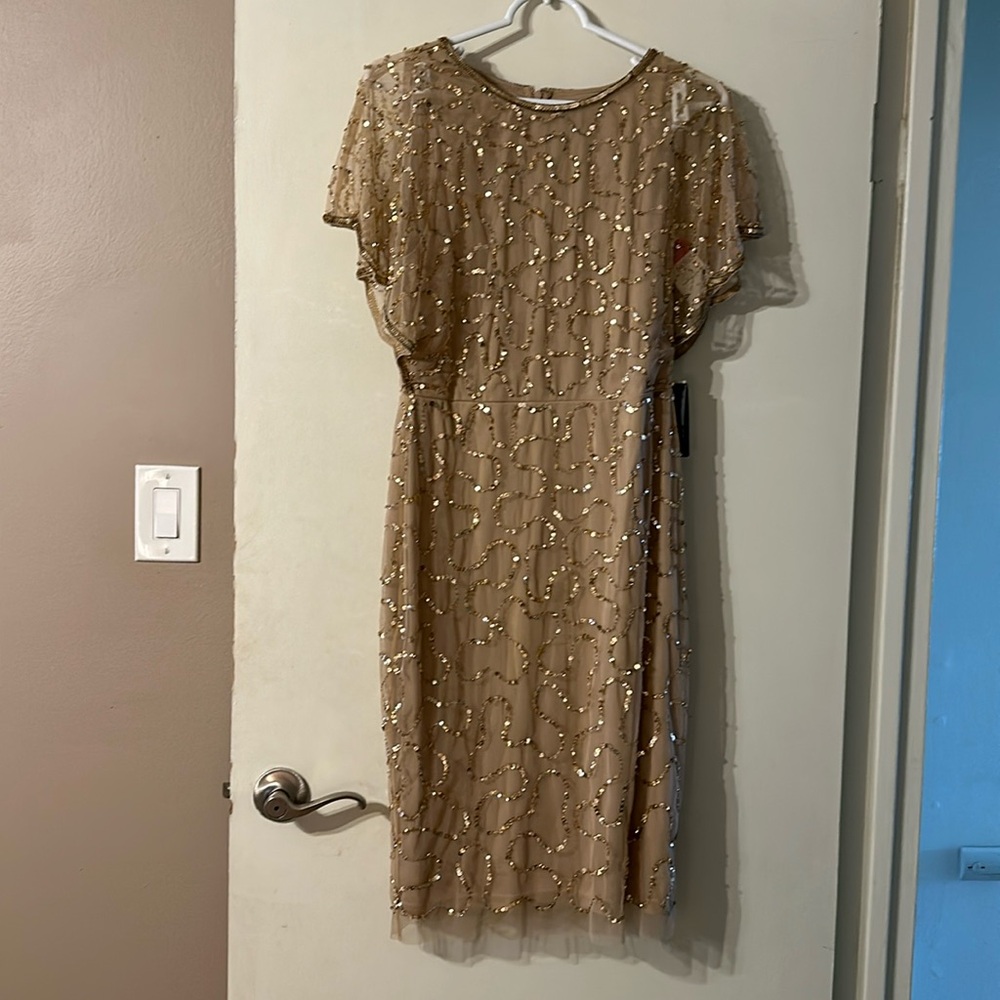 Wedding gold beige dress size 6